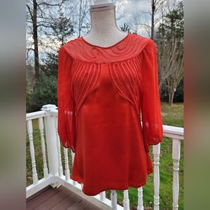 Ted Baker red silk blouse